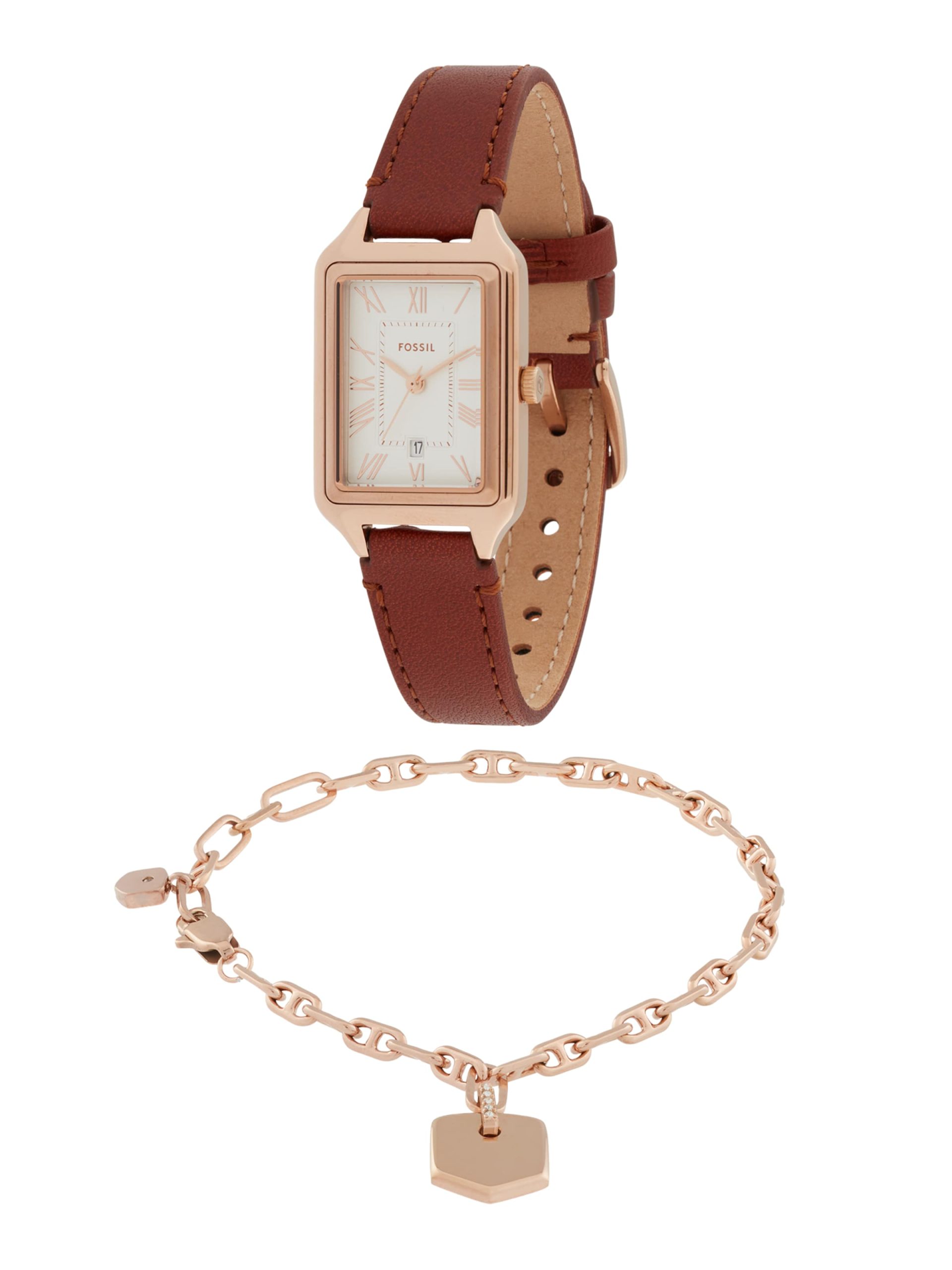 Reloj analógico 'Raquel' FOSSIL en Marrón Oscuro, Oro Rosa 21827390 Venta flash
