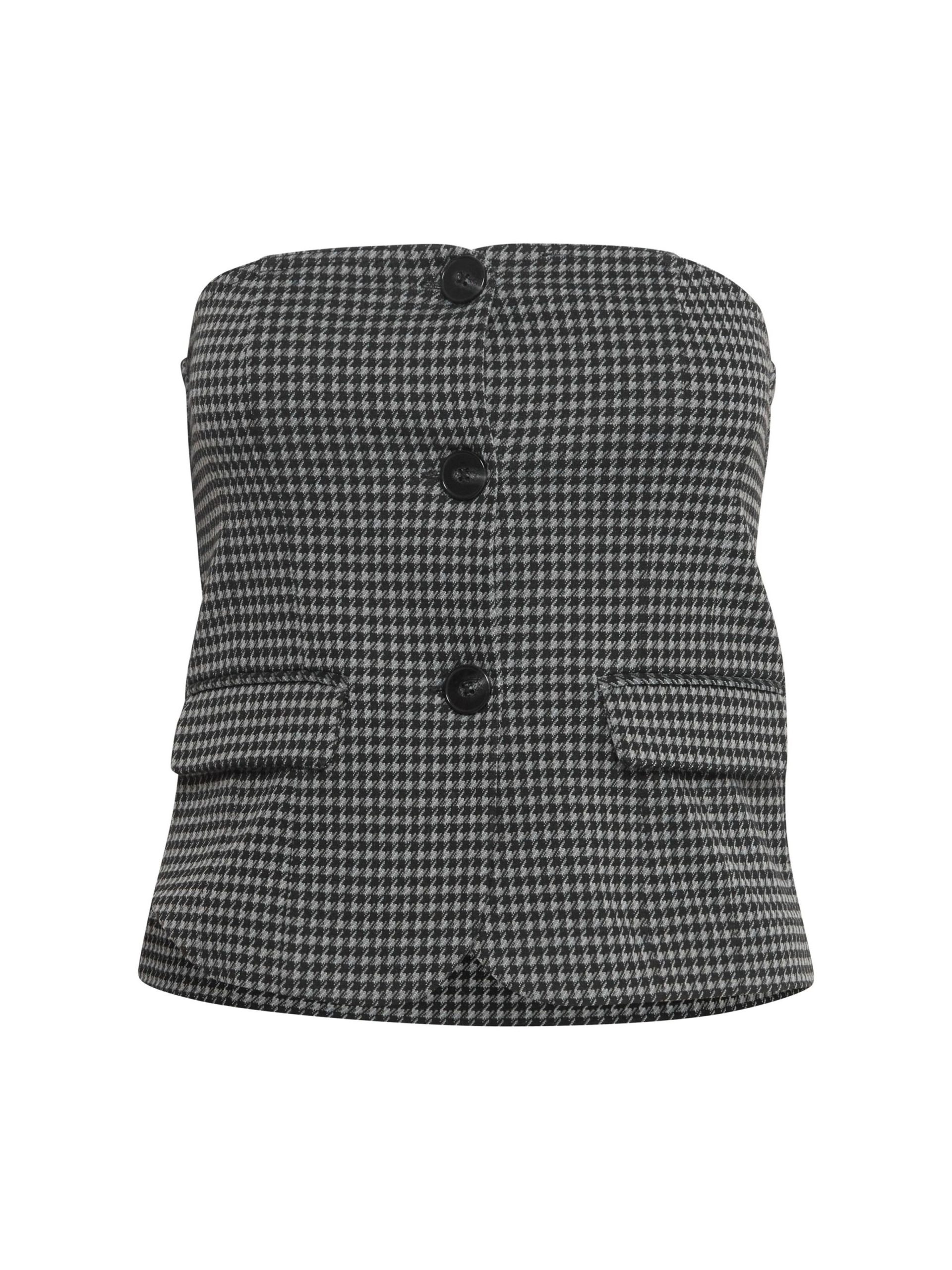 Chaleco 'HOUNDSTOOTH' ICHI en Negro 21498758 Disponible ahora